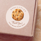 Bakkerij Bedankt Chocolade Chip Cookie Waterverf Ronde Sticker