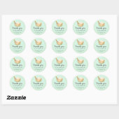 Bakkerij Bedankt Sticker Aangepast Mintgroen Desig (Vel)