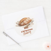 Bakkerij Bedrijf Blush Artisan Brood Ronde Sticker (Envelop)