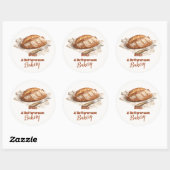 Bakkerij Bedrijf Blush Artisan Brood Ronde Sticker (Vel)