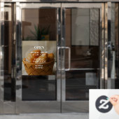Bakkerij Bedrijfsuren Venster Cling Raamsticker (Kantoordeur)