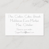 Bakkerij Behandelt op een Visitekaartje met gelaag (Achterkant)