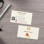 Bakkerij beige cream cake gebak QR code logo Visitekaartje