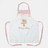 Bakkerij bekert Blush Roze glitter Derip Degebak Schort (Voorkant)