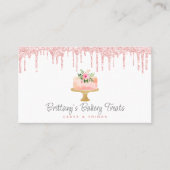 Bakkerij bekert Blush Roze glitter Derip Degebak Visitekaartje (Voorkant)