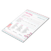 Bakkerij Bestelformulier voor Cakes en Cupcakes No Notitieblok (Schuin)