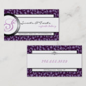 Bakkerij Black Paars Monogram Lopard Visitekaartje (Voorkant / Achterkant)