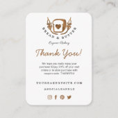 Bakkerij-blad voor Bedankt van Brood-Logo voor uw Informatiekaartje (Voorkant)