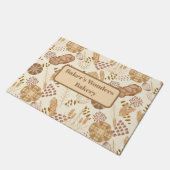 Bakkerij Bliss: Ambachtelijk Brood & Gerst, Beige Deurmat (Schuin)