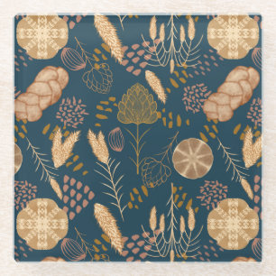 Bakkerij Bliss: Ambachtelijk Brood & Gerst, Blauwg Glazen Onderzetter