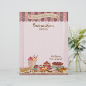 Bakkerij Boutique Cakes & Patisserie Letterhead Custom Briefhoofd (Staand voorkant)