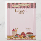 Bakkerij Boutique Cakes & Patisserie Letterhead Custom Briefhoofd (Voorkant / Achterkant)