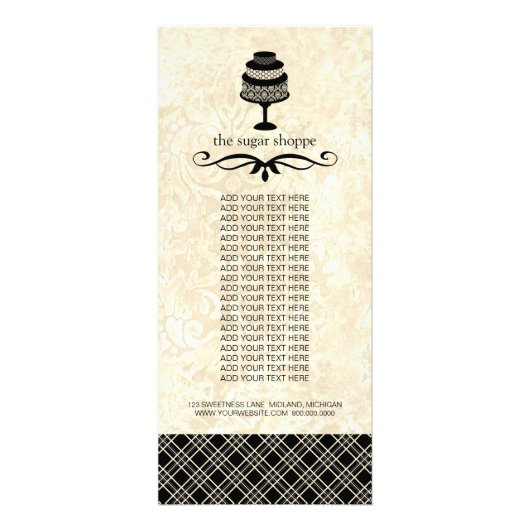 Bakkerij Boutique Kaarten Reclamekaart (Voorkant)