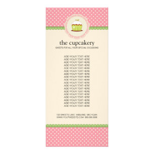 Bakkerij Boutique-productrackkaarten Reclamekaart