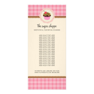 Bakkerij Boutique-productrackkaarten Reclamekaart