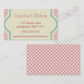 Bakkerij Boutique, Roze polaire dot Visitekaartje (Voorkant / Achterkant)