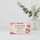 Bakkerij Boutique, roze polaire wond Visitekaartje (Staand voorkant)