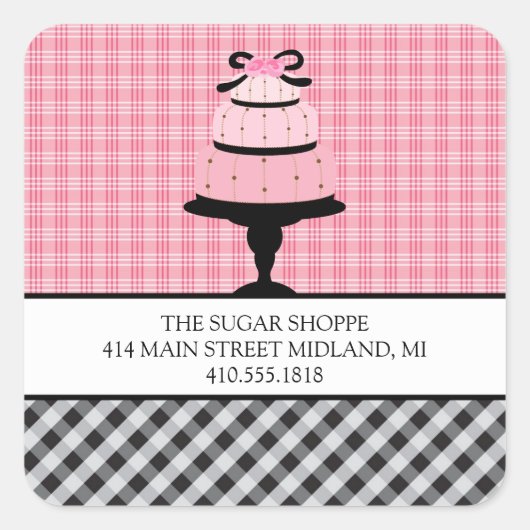 Bakkerij Boutique Stickers met productlabel (Voorkant)