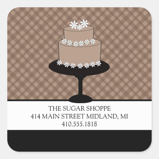 Bakkerij Boutique Stickers met productlabel (Voorkant)