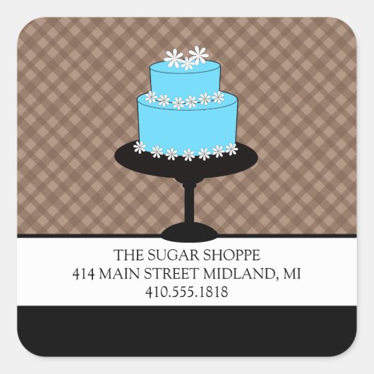 Bakkerij Boutique Stickers met productlabel (Voorkant)