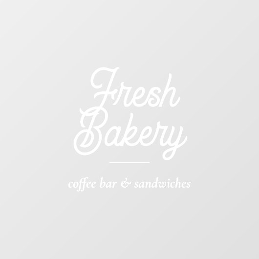 Bakkerij branding bedrijfs script raam glas raamsticker (Vel)