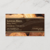 Bakkerij/Brood-fotokaartensjabloon Visitekaartje (Achterkant)