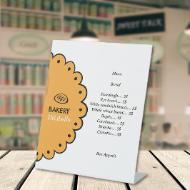 Bakkerij Brood Illustraties Menu & Prijslijst Reclamebord Met Voetstuk