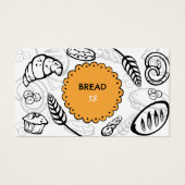 Bakkerij Brood Illustraties Prijs Label Visitekaartje (Voorkant)