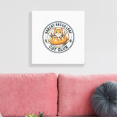 Bakkerij Brood Laib Kat Kat Moeder Cadeau Idee - B Canvas Afdruk (Insitu (Woonkamer))