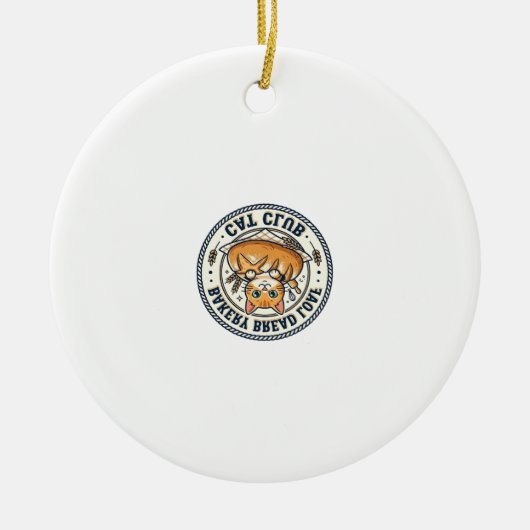 Bakkerij Brood Laib Kat Kat Moeder Cadeau Idee - B Keramisch Ornament (Voorkant)