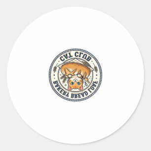 Bakkerij Brood Laib Kat Kat Moeder Cadeau Idee - B Ronde Sticker