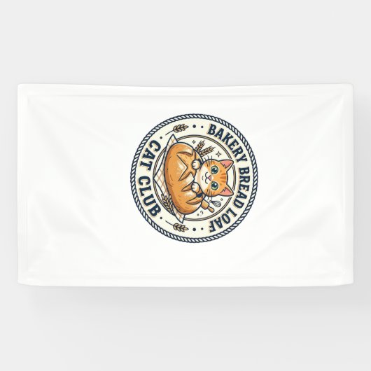 Bakkerij Brood Laib Kat Kat Moeder Cadeau Idee - B Spandoek (Horizontaal)