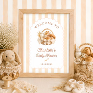 Bakkerij Broodje In De Oven Baby Shower Welkom Poster