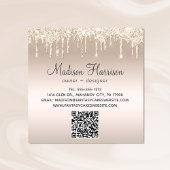 Bakkerij-bruiloft Gold Glitter QR-code Vierkante Visitekaartje