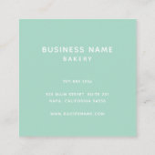 Bakkerij Business Brood Recipe Illustratie Vierkante Visitekaartje (Achterkant)
