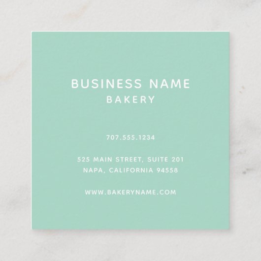 Bakkerij Business Brood Recipe Illustratie Vierkante Visitekaartje (Achterkant)