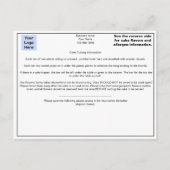 Bakkerij Business Cake Delivery Kaart voor Event S (Voorkant)