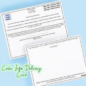 Bakkerij Business Cake Delivery Kaart voor Event S