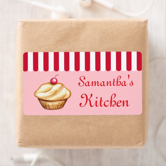 Bakkerij Business Custom Keuken Cupcake Gift Label (Insitu)