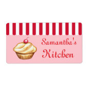 Bakkerij Business Custom Keuken Cupcake Gift Label (Voorkant)