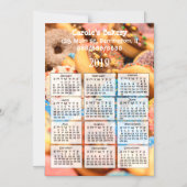 Bakkerij Business Donuts Mini Kalender Magnet 2019 Magnetische Uitnodiging (Voorkant)