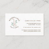 Bakkerij Business Ladle & Natural Floral Logo Visitekaartje (Achterkant)