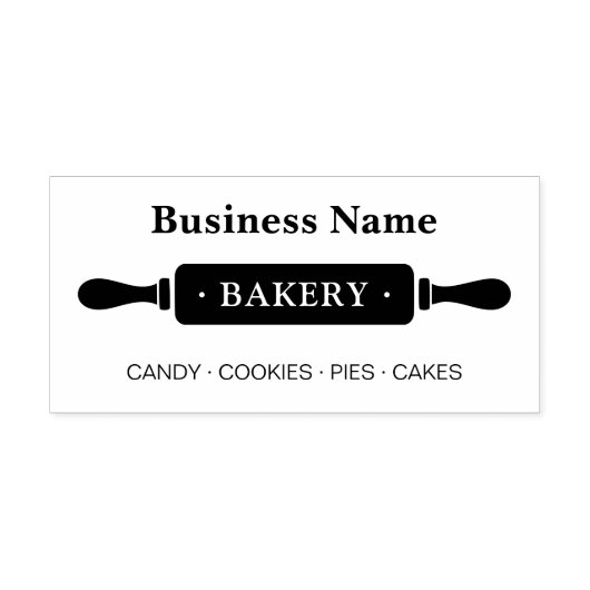 Bakkerij Business Rolling Pin Zelfinktende Stempel (Design)