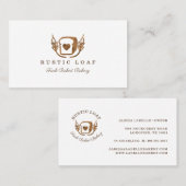 Bakkerij Business Rustieke houtnerf brood Visitekaartje (Voorkant / Achterkant)