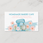 Bakkerij Cafe Cake Maker Eten Recept Blauw Visitekaartje (Voorkant)