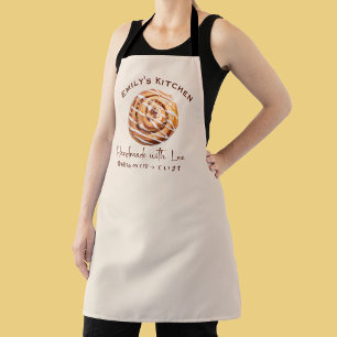 Bakkerij Cafe Cinnamon Roll Brood Waterverf Rustie Schort