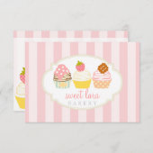 Bakkerij-cafe Retro Sweet Cupcakes Cute Gift Kaart (Voorkant / Achterkant)