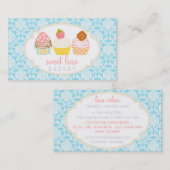 Bakkerij Cafe Retro Sweet Cupcakes Schattige Bouti Visitekaartje (Voorkant / Achterkant)