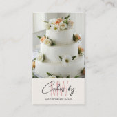 Bakkerij Cake Aangepaste Monogram Logo Visitekaartje (Voorkant)