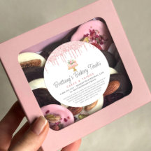 Bakkerij Cake Blush Roze Glitter Druppels Dessert 